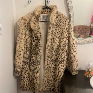 Vintage rabbit fur coat.
